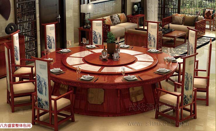 新中式酒店整体配套定制家具沙发八方盛宴